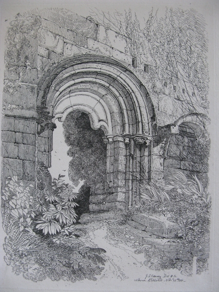 Doorway to the Refectory of Rivaulx Abbey, Yorks